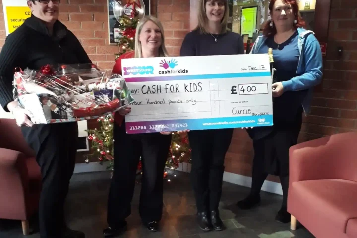 Successful cash for kids fundraising! Dumfries