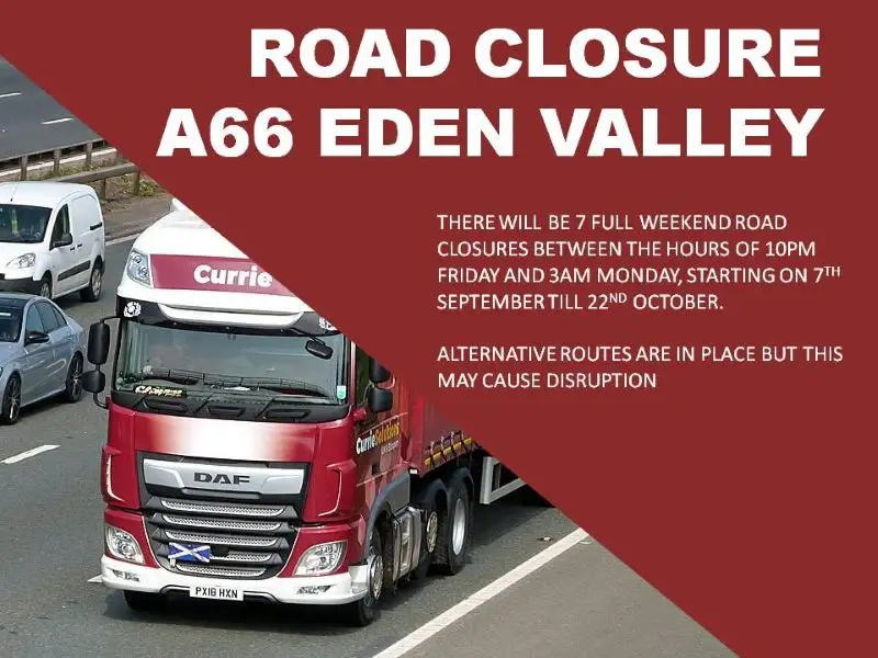 A66 road closure Dumfries